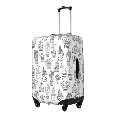 Cactus Plants Print Luggage Suitcase Cover Protector Luggage Washable Covers With Concealed Zipper2
