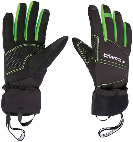 CAMP C.A.M.P. G Comp Warm Gloves, Black/Green, Medium, 3396M