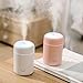 Portable Mini Humidifier, Colorful, Cool Mist, USB Powered. Perfect for Bedroom, Office & Car (300ml, White)