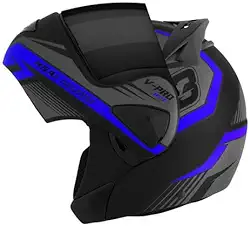 CAPACETE ESCAMOTEÁVEL PRO TORK V-PRO JET 3 AZUL TAM. 58 VIS. FUMÊ