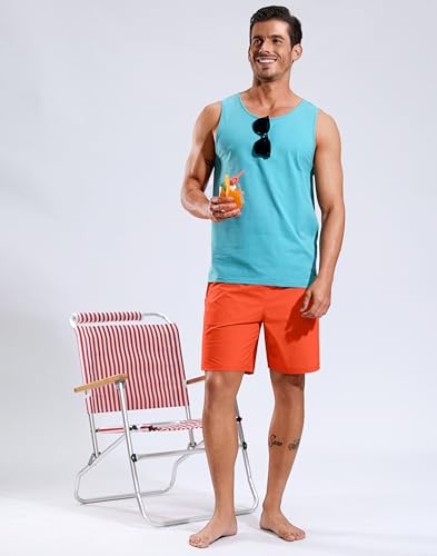 Image of G Gradual Mens Swim Trunks with Compression Liner 7 inch /9'' Quick Dry Board Shorts Swimsuit Bathing Suit for Men Zipper Pockets