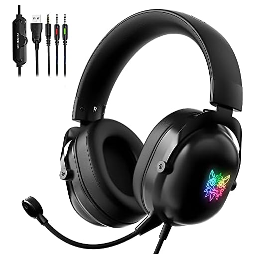 JRD&BS WINL Stereo Gaming Headset for Xbox One,PS4,PS5,PC,Laptop,Mic Headphones,ONIKUMA Gaming Headphones with Mic for Computer Headset Mic with Noise Cancelling Headphones with Microphone Headset