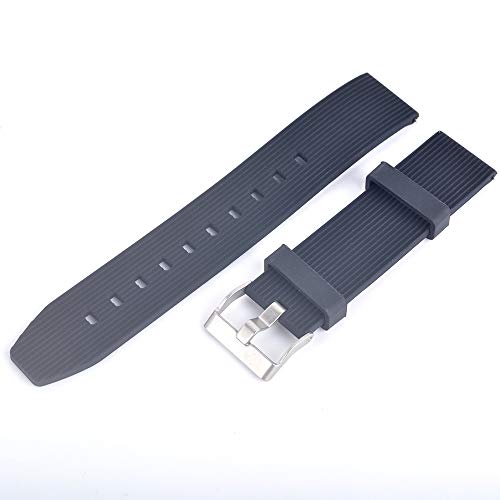 Ayete Correa de Reloj Compatible con Smartwatch, Correa de Repuesto de Silicona Suave 3 Colores para Elegir Correa Deportiva Ajustable y reemplazable de 20 mm (Black)