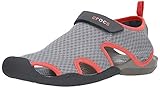  Crocs Swiftwater Mesh Sandal W, Sandalias Deportivas para Mujer, Gris (Light Grey/Pearl White 01s), 42/43 EU