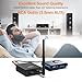 1Mii 2.4Ghz (1 TX + 1 RX) Wireless Audio Transmitter Receiver for TV, 320ft Long Range 20ms Low Delay HiFi Audio, Wireless Adapter Kit for Powered Speaker/Stereo/Soundbar, RCA(3.5mm AUX) Out/Input