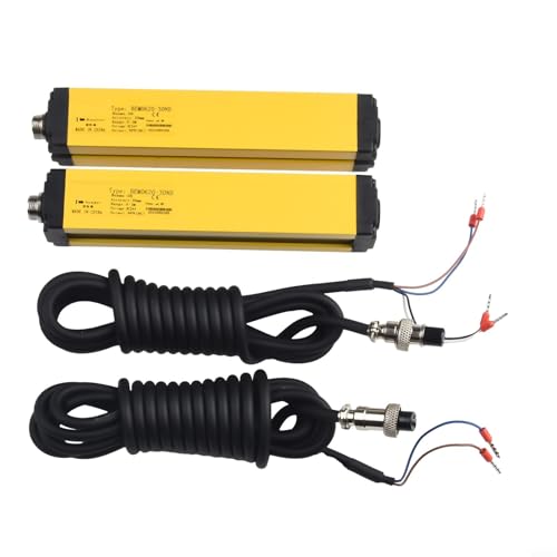 Sensor de pantalla de luz de carcasa de aluminio para automatización de fábrica con modo de salida NPN y longitud de cable de 2,15 m (20 mm, 10 haces)