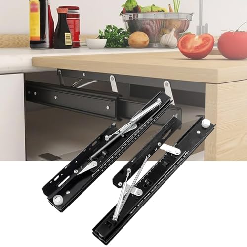 Rail coulissant pour bureau et table gain de place pour meuble