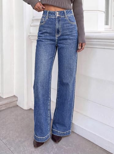 KIRUNDO Wide Leg Jeans for Women High Waisted Denim Pants - image 6