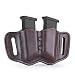 1791 GUNLEATHER 2.2 Flex Mag Holster with Adjustable Retention Screws - Double Mag Pouch for Polymer & Metal Double Mags, OWB Magazine Pouch for Belts - Signature Brown