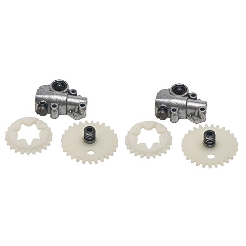 B Blesiya 2 Set Oil Pump Oiler Gear Wheel Worm Gear For Chainsaw 038 Ms380 Ms381