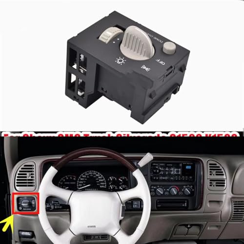 Interruptor de luces para Cadillac Escalade 99-00 regulador de faros con mando de salpicadero 15741153 2