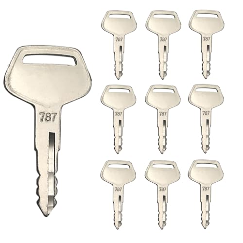 Ignition Keys #787 with Key Chain TR261434 Compatible with Komatsu Excavator Dozer Loader Kalmar Dressta Sakai Models 2019 (787)