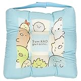 MORIPiLO クッション 椅子 座布団 サンエックス すみっコぐらし 学童クッション ブルー 30x30x7cm お尻が痛くならない 厚め 学校 幼稚園 子供用 グッズ 可愛い キャラクター まくらのモリシタ