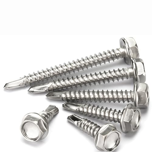 Tornillos autoperforantes acero inoxidable hex washer head 160 pcs miniatura 3
