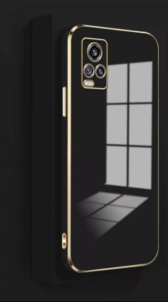 Image of for Vivo V20 Luxury Square Plating Phone Case Solid Color Soft Silicone Back Cover (for Vivo V20, Black)