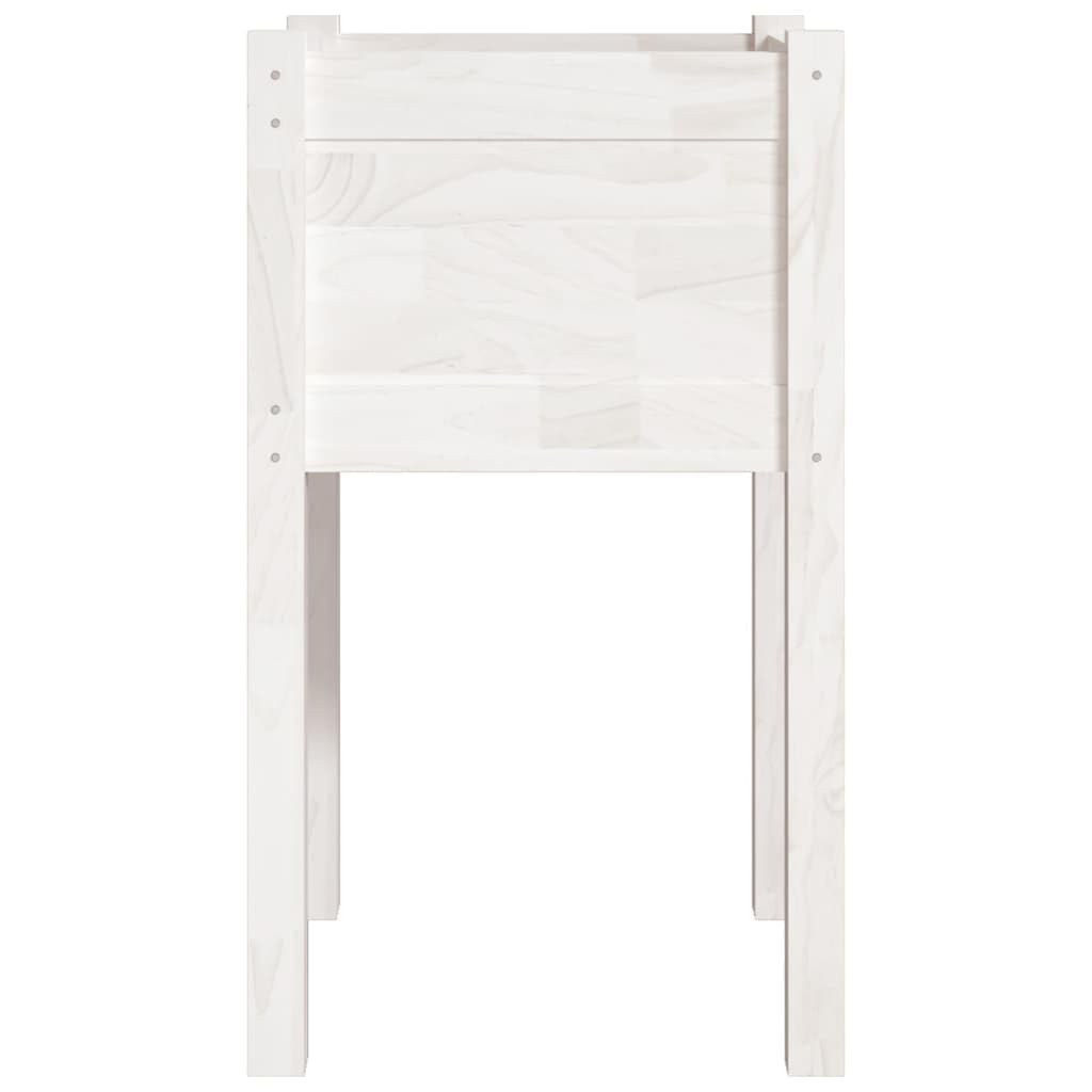 Macetero 2 unidades, madera maciza de pino, 40 x 40 x 70 cm, resistente a la intemperie, balcón, jardinera, exterior, moderno, rectangular, con almacenamiento de agua, para verduras, hierbas