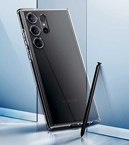 Image of Transparent Soft Silicone TPU Flexible Back Cover Compatible with Samsung Galaxy S23 Ultra 5G