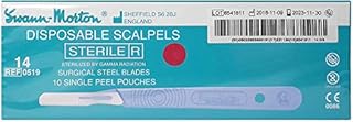 Swann-Morton® #14 Sterile Disposable Scalpels with Blade [Individually Packed, Box of 10]