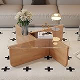 【Applicazioni multifunzionali e moderne】Il design multifunzionale serve a vari scopi oltre al tradizionale tavolo da centro. Utilizzalo come elegante tavolino per esporre oggetti decorativi, come funzionale tavolino accanto alla poltrona o anche come scrivania compatta nel tuo ufficio o salotto. Il piano in vetro trasparente crea una sensazione di ariosità, rendendo le stanze più aperte e meno ingombre.