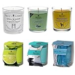 Prices Fresh Air Scented Glass Candle Jar Bundle Includes Open Window, Chefs, Household, Spa Moments, Lime & Basil, Summer Escape 150+ Burn Time, Orange,Violet