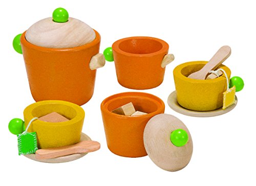 Service à thé PlanToys PT3604 en bois pour imitation