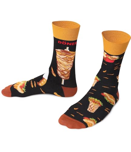 TODO Lustige Döner Kebab Socken Herren und Damen, Socken mit Döner Motiv 39-42
