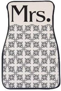 VictoryStore Newlywed Mr. and Mrs. 2 Piece Carpet Car Floor Mat Set