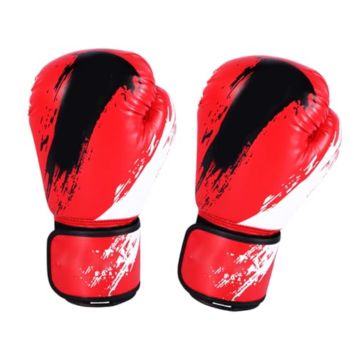 Guantes de boxeo de cuero con muñequera larga para adultos, adolescentes y niños, kickboxing, entrenamiento, fitness
