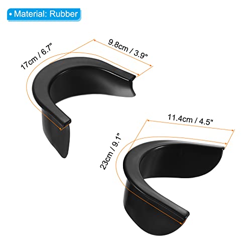 PATIKIL 6Pack Billiard Loch Einlagen Pool Tisch Taschenfächer Gummi Pool Tisch Loch Einlagen Ersatz für Pool Tisch Billiard Schwarz