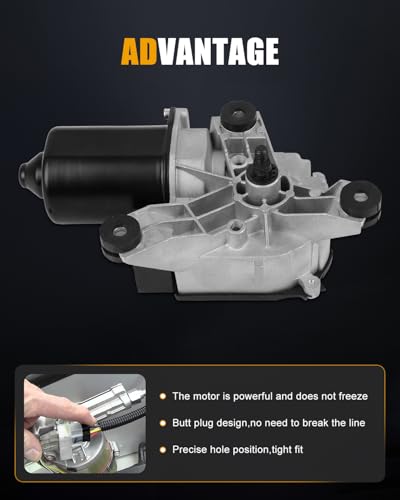 Image of ROADFAR Front Wiper Motor with Control Module Replacement for 1988-1990 for Chevrolet for C1500,1988-1990 for GMC for C1500,1988-1990 for GMC for C2500 22071769 Wiper Motor 5 Pins