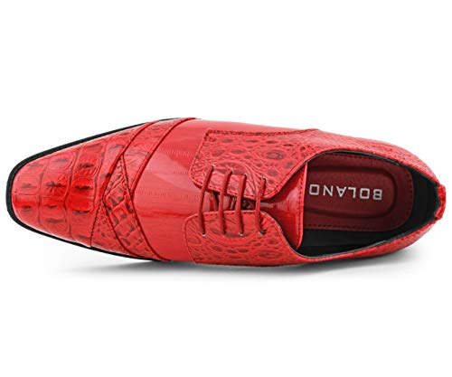 Image of Bolano Bandit Men's Alligator Print Cap-Toe Oxford Dress Shoes