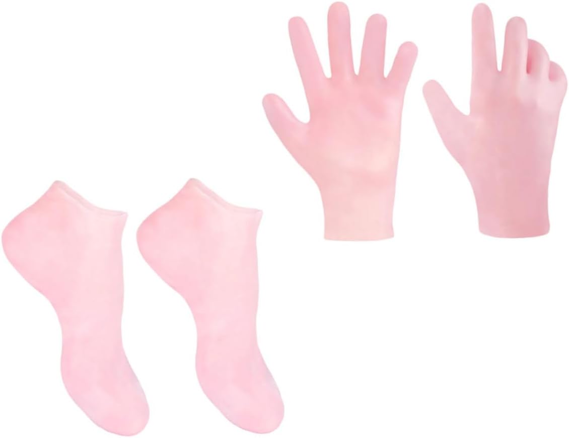 1 Set Exfoliating Moisturizing Gloves for Dry Hands Infused Lotion Socks Remover Foot Care Comfortable Family