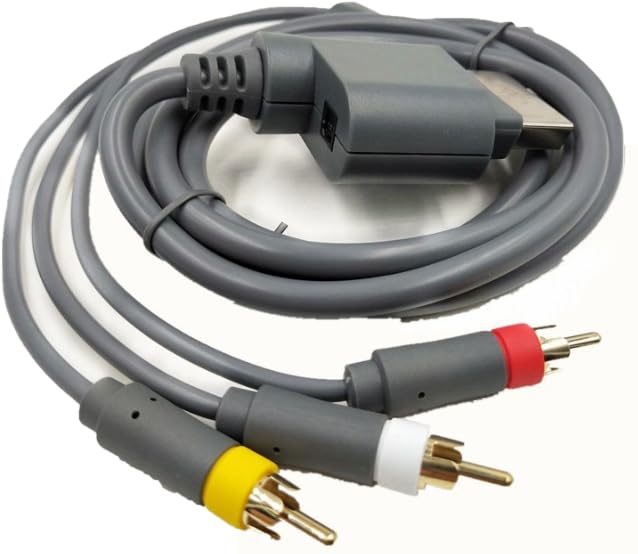 DUSTEWQ Ersatz Xbox 360 AV-Kabel HDTV-Video und RCA-Stereo-AV-Kabel kompatibel mit Xbox 360-Konsole-Videospielen (6 Fuß)