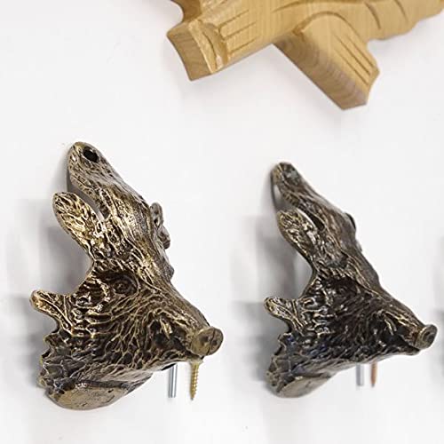 GTK Oferta 5 placas de cuña talladas de roble claro AF 19 cm con 5 piezas de cuña, decoración de cabeza grande, tablero cuña, tabla de especias, cartel trofeo.