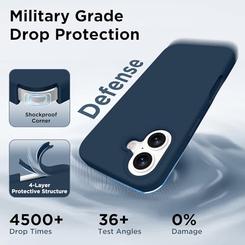 Image of GolbinBox Magnetic for iPhone 17 Case, Silicone Cover, Dark Blue