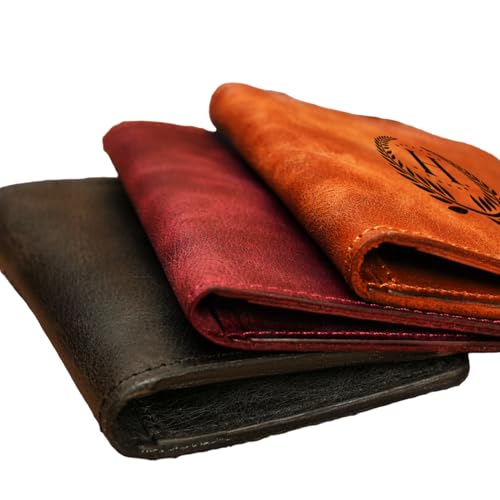 Monogrammed Men Leather Wallet, Personalize Credit Card Wallet, Anniversary Gift for Husband, Mens Birthday Gift, Custom Leather Accessories