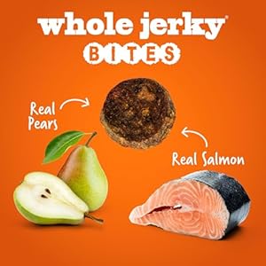 Fruitables Wholesome Canine Treats – Entire Jerky Bites for Canines – Alaskan Salmon & Pear Flavored – 5 Ounces