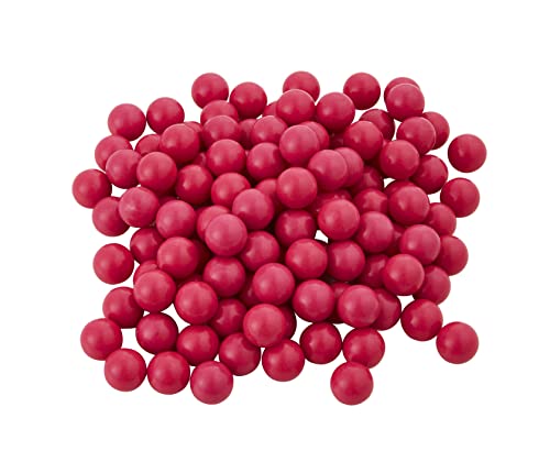 100 X 0.68 Cal Paintballs Reusable For Training, .68 Caliber Solid Nylon Paintball Ammo Projectile Seamless Reball For Self Defense (3.6 Gram,Rhodamine) #TOP2