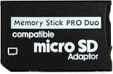 MicroSD auf Memory Stick PRO Duo Adapter entwickelt, um microSD- oder microSDHC-Karten in ein Memory Stick PRO Duo Format für kompatible Sony-Geräte zu konvertieren. 【Unterstützte Speicherkarten】 Funktioniert mit microSD- und microSDHC-Karten zur einfachen Erweiterung der Speicherkapazität. Gerätekompatibilität: geeignet für Sony PSP 1000 / 2000 / 3000, PSP Slim sowie Sony Cybershot Digitalkameras und Handycam Camcorder. Bei der ersten Verwendung wird empfohlen, die Karte in Ihrem Gerät zu formatieren. 【Zuverlässige Kompatibilität】Unterstützt die Standards Memory Stick Duo und Memory Stick PRO Duo, um eine stabile Leistung und verbesserte Kompatibilität zu gewährleisten.