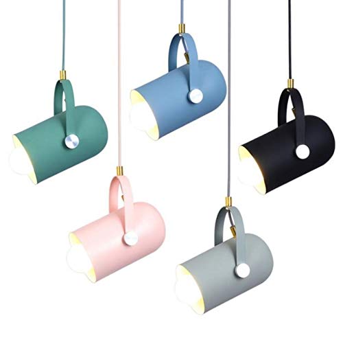 Lámpara colgante nórdica de techo con metal industrial y cobre regulable 4