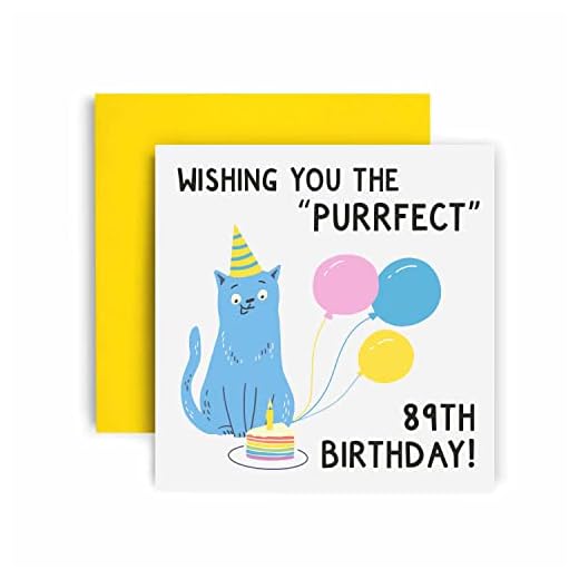 Huxters Tarjetas de cumpleaños para mujer, tarjeta de cumpleaños 89 para ella, divertidas tarjetas de cumpleaños para mamá, abuela, niñera, nana, bonita tarjeta de cumpleaños 89 con sobre (89)
