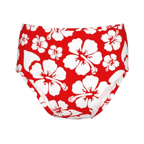 Hibiscus Hawaiian Girls' Underwear Soft Cotton Little Girls Panties Comfort Briefs