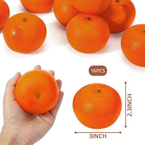 Bigotters Fake Mandarin Oranges, 16 Pcs Artificial Orange Lifelike Fruit Stimulation Tangerine For Home Party Decor Photography #TOP1