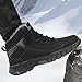 Winter Ankle Boots,Fashion Lightweight Mens Snow Boots,Outdoor Walking Breathable Winter Sneakers for Men,Non-Slip Rubber Outsole (Color : Black, Size : 10)