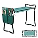 Froadp 59x28x49cm Kniebänke Gartenwerkzeug Klappbar Hocker mit Schaumkissen und Abnehmbar Werkzeugtasche Knieschutz Sitzbank für Garten Haus Garage