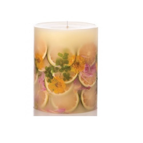 Rosy Rings Lemon Blossom & Lychee Tall Round Scented Candles, 5"