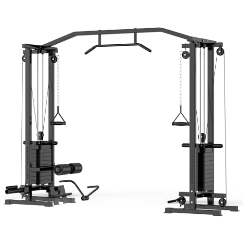 Image of Cable Crossover Machine, Dual Weight Stack, Functional Training Center, Professional Power Rack for Strength Training