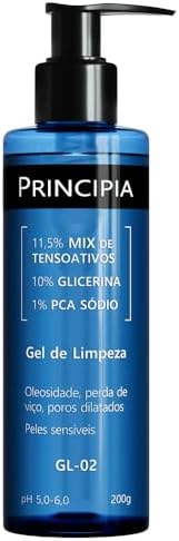 Gel de Limpeza Facial Suave Principia 11,5% Tensoativos + 10% Gli...