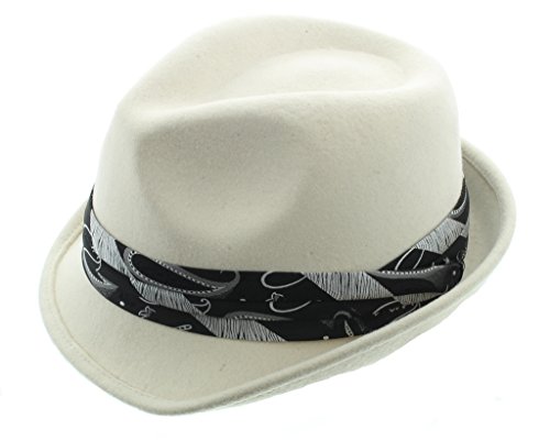 Milani The Gangsters Wool Fedora-White