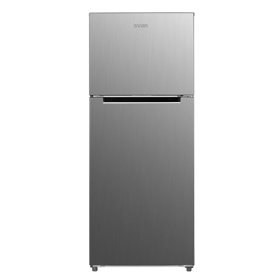 SVAN Frigorífico Inox, 2 Puertas, SF18701ENFX. Capacidad 415 Litros, No Frost, Motor Inverter, Bajo Nivel Sonoro 39dB, Puertas Reversibles, Apertura Tipo Uñero, Clase Energética E